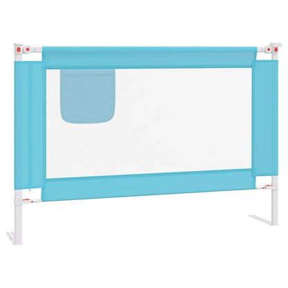Vidaxl Barandilla De Seguridad Cama De Niño Azul Tela 100x25 Cm_0