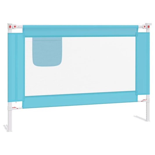 Vidaxl Barandilla De Seguridad Cama De Niño Azul Tela 100x25 Cm_0