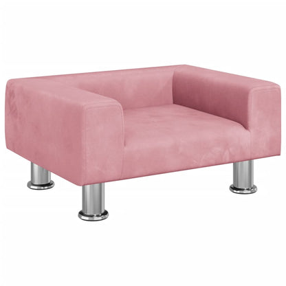 Cama Para Perros De Terciopelo Rosa 50x40x26,5 Cm / Vetonek_1