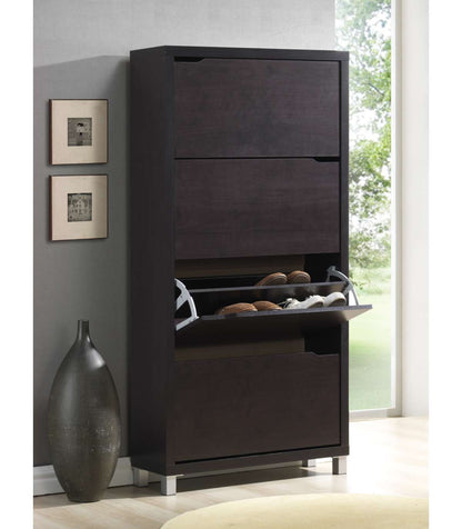 Zapatero 4 Puertas Kubox Acabado Capuchino 79cm(ancho) 155cm(altura) 24cm(fondo)_0