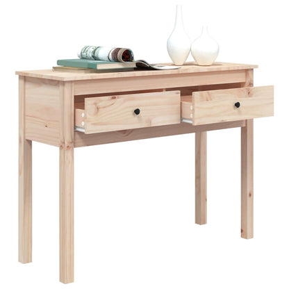 Mesa Consola Madera Maciza De Pino 100x35x75 Cm_3