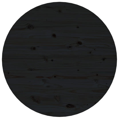 Mesa De Centro De Madera Maciza De Pino Negro Ø 55x45 Cm_4
