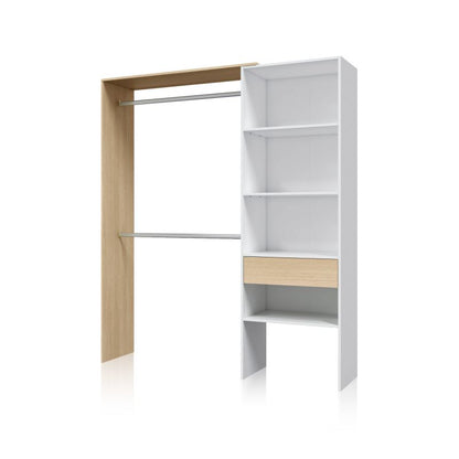 Armario Vestidor Melamina, Blanco Artik, X 187 X 40cm_3