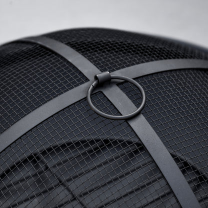 Brasero Exterior Para Jardín De Metal Outsunny 47x47x33 Cm Negro_3