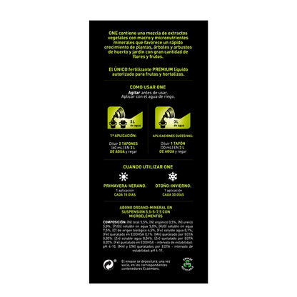 Nutri One Líquido 1l Fertilizante Orgánico Bioestimulante
