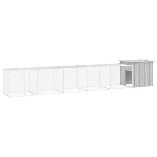 Vidaxl Gallinero De Acero Galvanizado Gris 600x91x100 Cm_0