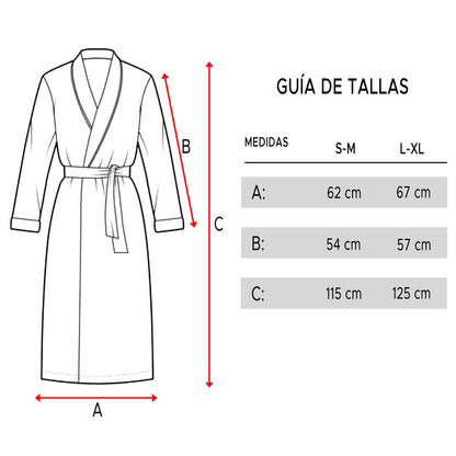 Albornoz L/xl 360 Gr/m2 Nido De Abeja 100% Algodón Blanco