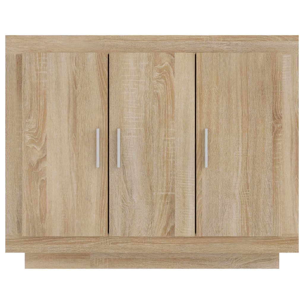 Aparador De Madera Contrachapada Color Roble Sonoma 92x35x75 Cm / Vetonek_4