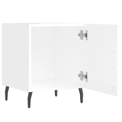 Mesitas Noche 2 Uds Madera Ingeniería Blanco Brillo 40x40x50 Cm_3