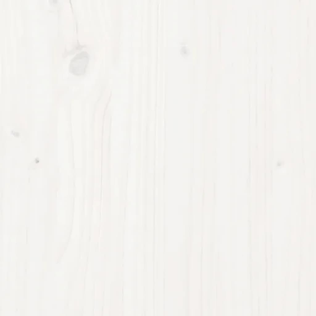 Aparador De Madera Maciza De Pino Blanco 31,5x34x75 Cm / Vetonek_0