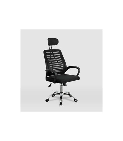 Silla Despacho Giratoria Esther Tapizada En Tejido Transpirable Negro, 111/121cm(alto) 61c_1