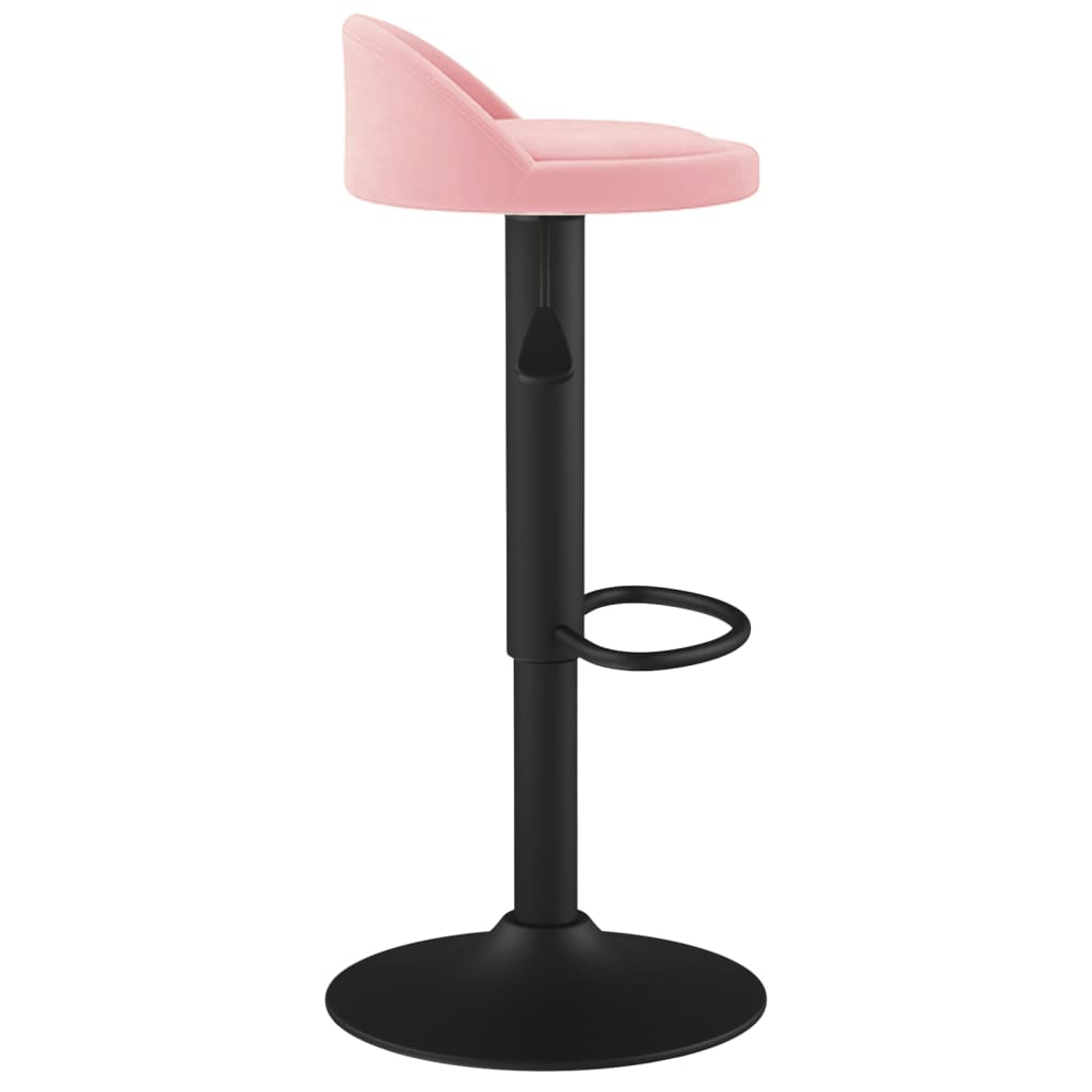 Taburetes De Cocina 2 Unidades Terciopelo Rosa_3