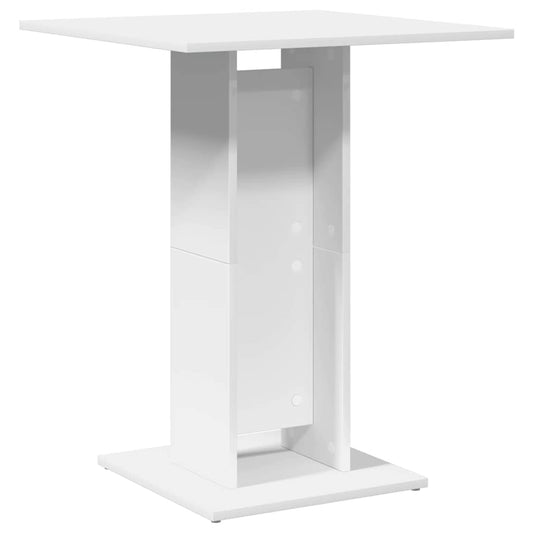 Mesa De Bistró De Madera Contrachapada Blanco 60x60x75 Cm_0