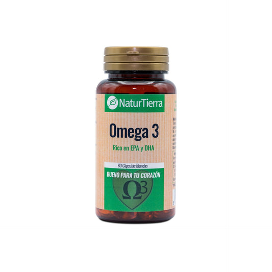 Omega 3, 80 cápsulas blandas. NaturTierra