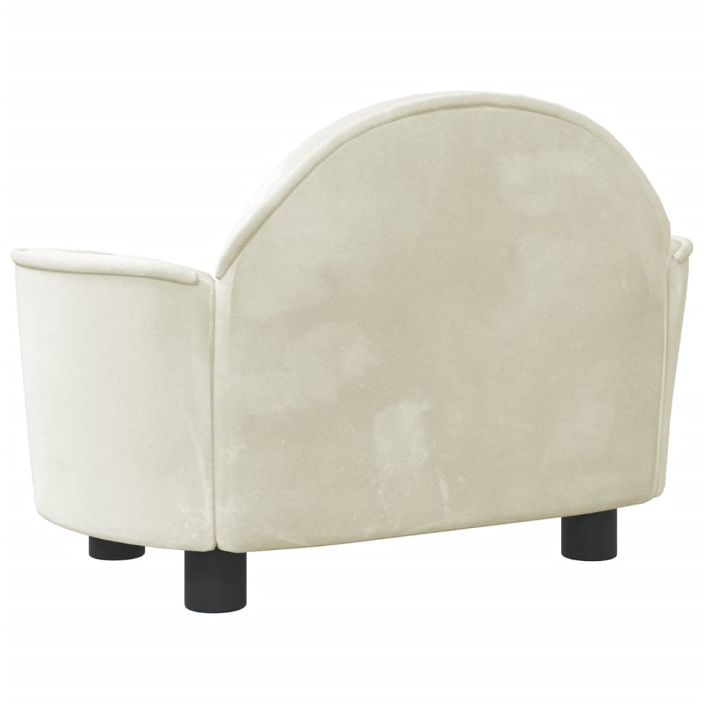 Cama Para Perros De Terciopelo Crema 66x40x45 Cm / Vetonek_1