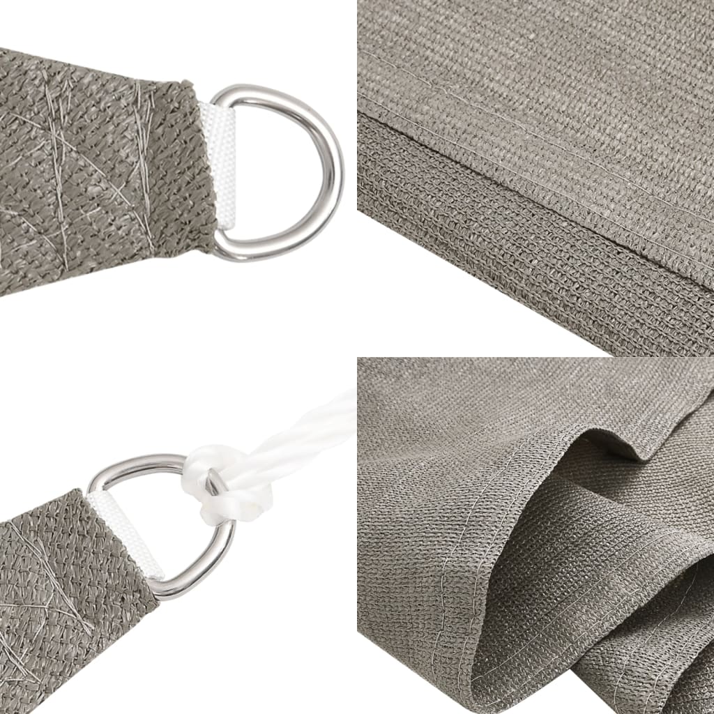 Toldo De Vela Triangular Hdpe Gris Claro 160 G/m² 4x5x6,8 M_4