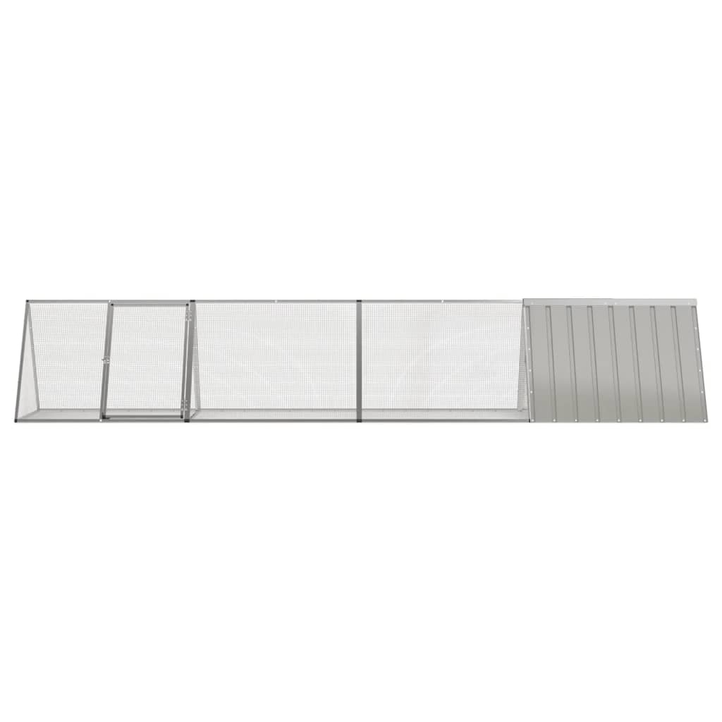 Jaula Para Conejos Acero Galvanizado Gris 403,5x80,5x71 Cm_2