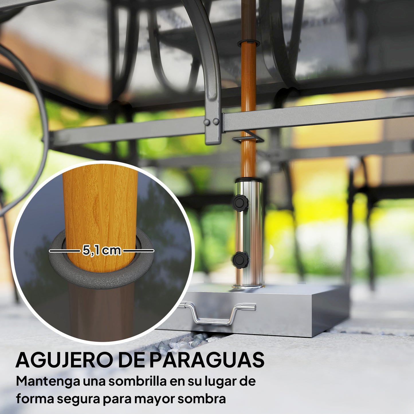 Outsunny Conjunto De Mesa Y Sillas Jardín De 7 Piezas_4