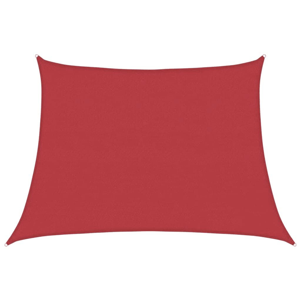 Vidaxl Toldo De Vela Hdpe Rojo 160 G/m² 4/5x3 M_0