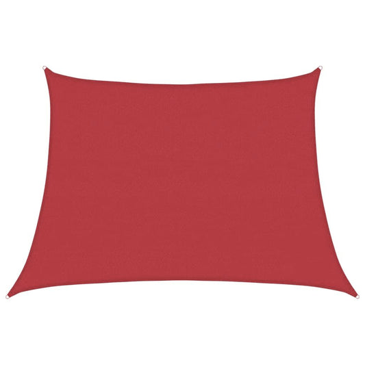 Vidaxl Toldo De Vela Hdpe Rojo 160 G/m² 4/5x3 M_0