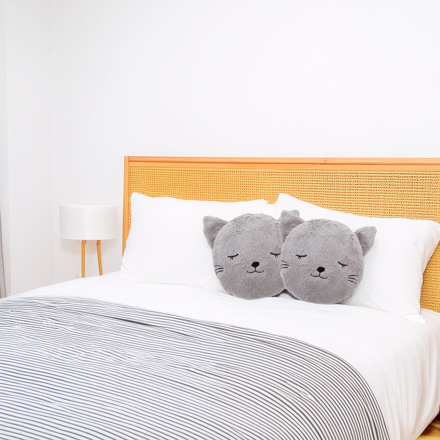 Wellhome Cojín Redondo Piel De Gato