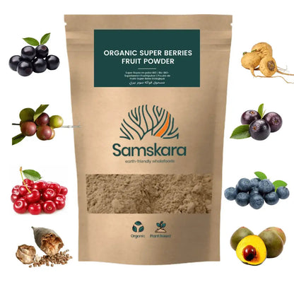 Superfrutos Rojos En Polvo Bio - 150g | Fruta Deshidratada Ecológica, Snack Vegano Natural Sin Azúcares Añadidos_0