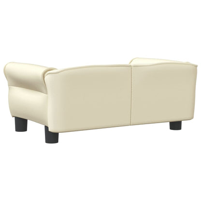 Cama Para Perros De Cuero Sintético Crema 70x45x30 Cm / Vetonek_1