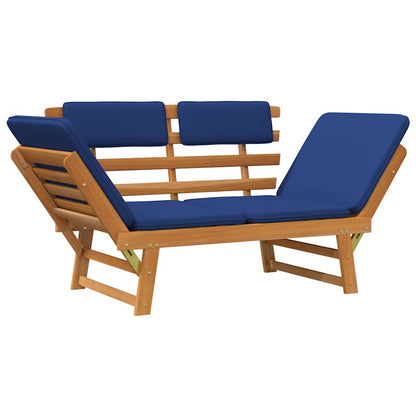 Vidaxl Banco De Jardín Con Cojines 2 En 1 190 Cm Madera Maciza Acacia_4
