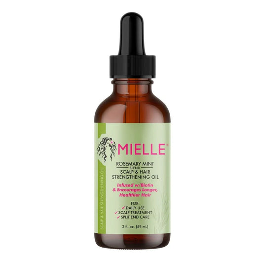 Aceite Fortalecedor Para Cuero Cabelludo Y Cabello Romero Y Menta Mielle Organics 59ml_0