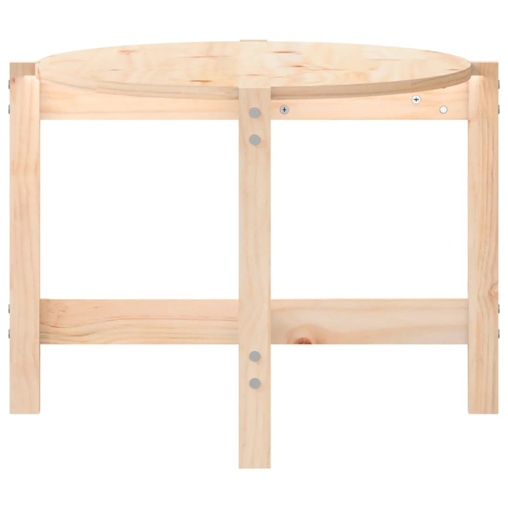 Mesa De Centro De Madera Maciza De Pino 118x63x45 Cm_4