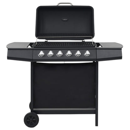 Barbacoa Portátil De Gas Con 6 Zonas De Cocción Negra De Acero / Vetonek_5