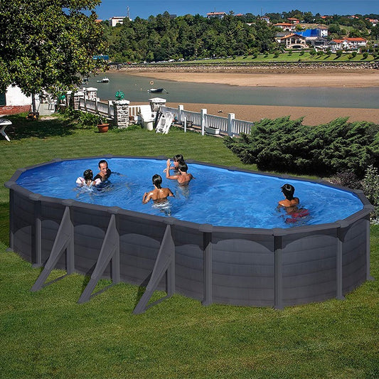 Piscina Gre Acero Imitacion Grafito 730 X 375 X 132 Cm_0