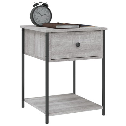 Mesita De Noche Madera De Ingeniería Gris Sonoma 44x45x58 Cm_1