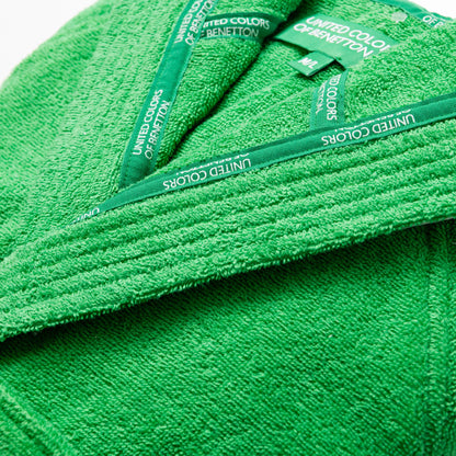 Albornoz Con Capucha L/xl 360gsm 100% Algodón Verde Rainbow_4