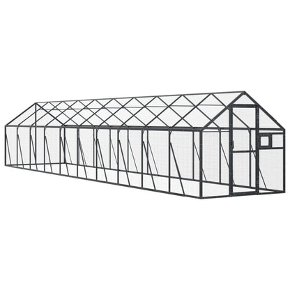Vidaxl Pajarera De Aluminio Gris Antracita 1,79x10x1,85 M_0