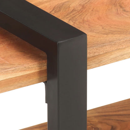 Mesita De Noche De Madera Maciza De Acacia 50x40x40 Cm_4