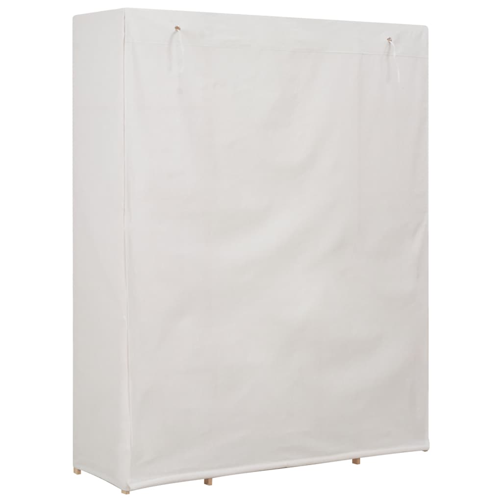 Armario De Tela Blanco 135x40x170 Cm_3