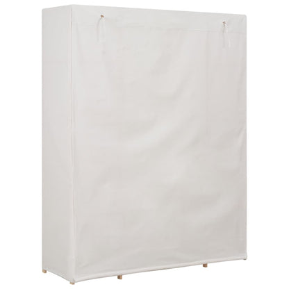 Armario De Tela Blanco 135x40x170 Cm_3