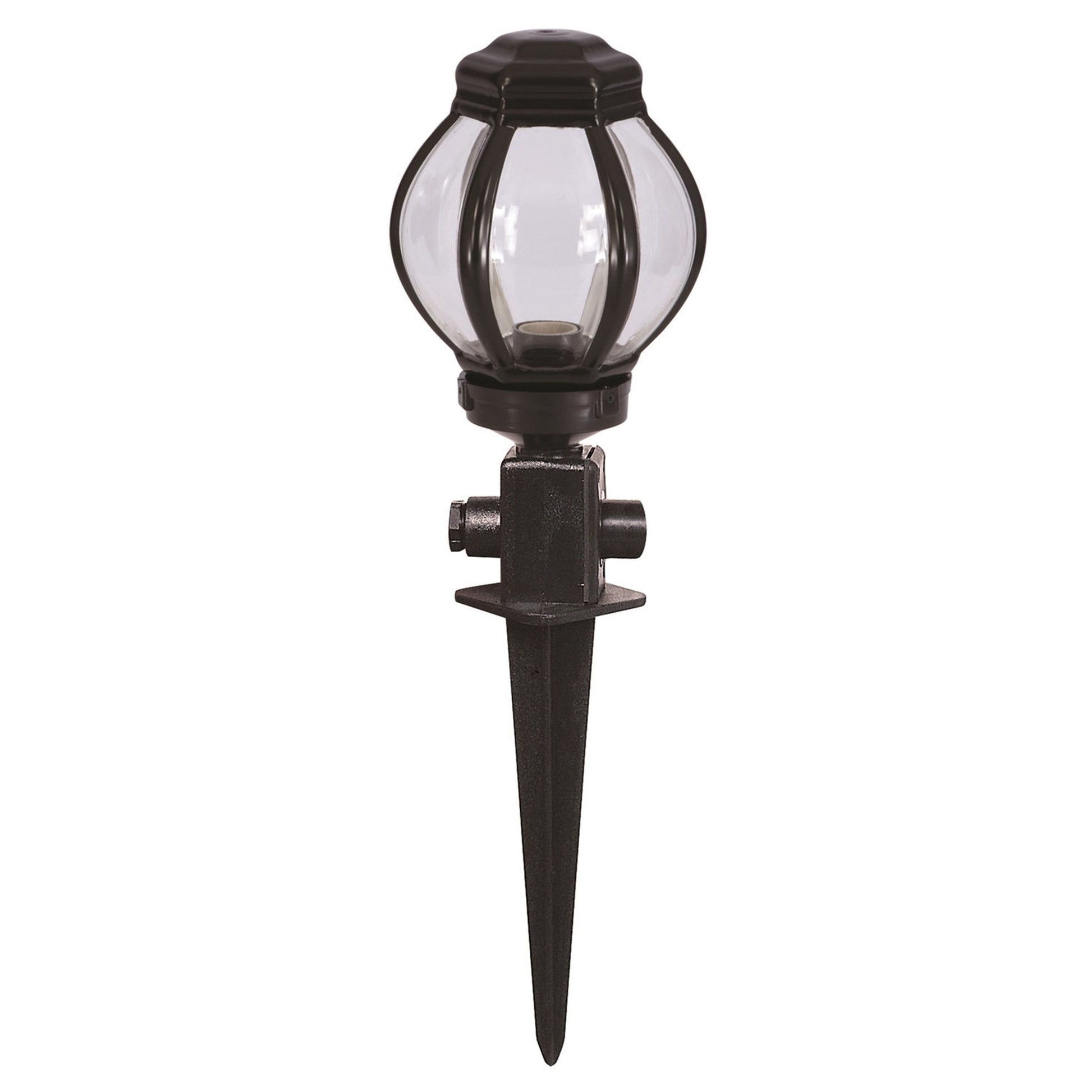 Aplique De Pared Pantalla Oval Para Exterior, Abs , Negro, 20x20x50, Casquillo E 27 Max 60 W_0