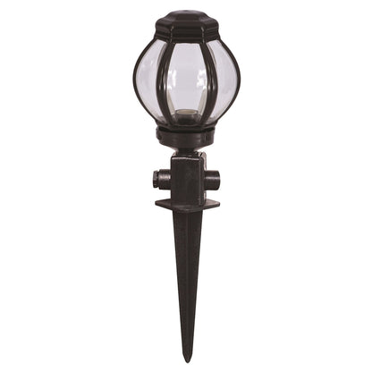 Aplique De Pared Pantalla Oval Para Exterior, Abs , Negro, 20x20x50, Casquillo E 27 Max 60 W_0