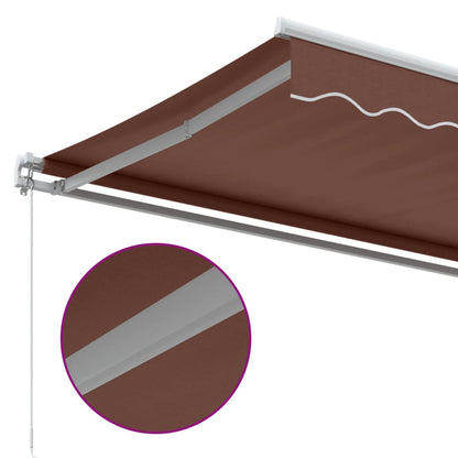 Toldo Retráctil Manual Marrón 500x350 Cm_4
