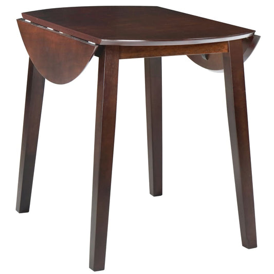 Mesa De Hojas Abatibles Redonda Mdf Marrón_0