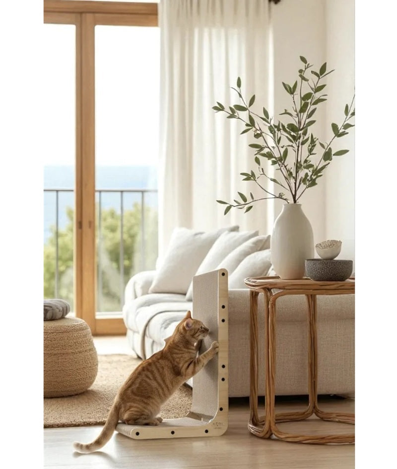 Rascador Para Gatos Litoral En Forma De L Estable Con Doble Uso Althea Living 68x42x29cm_5
