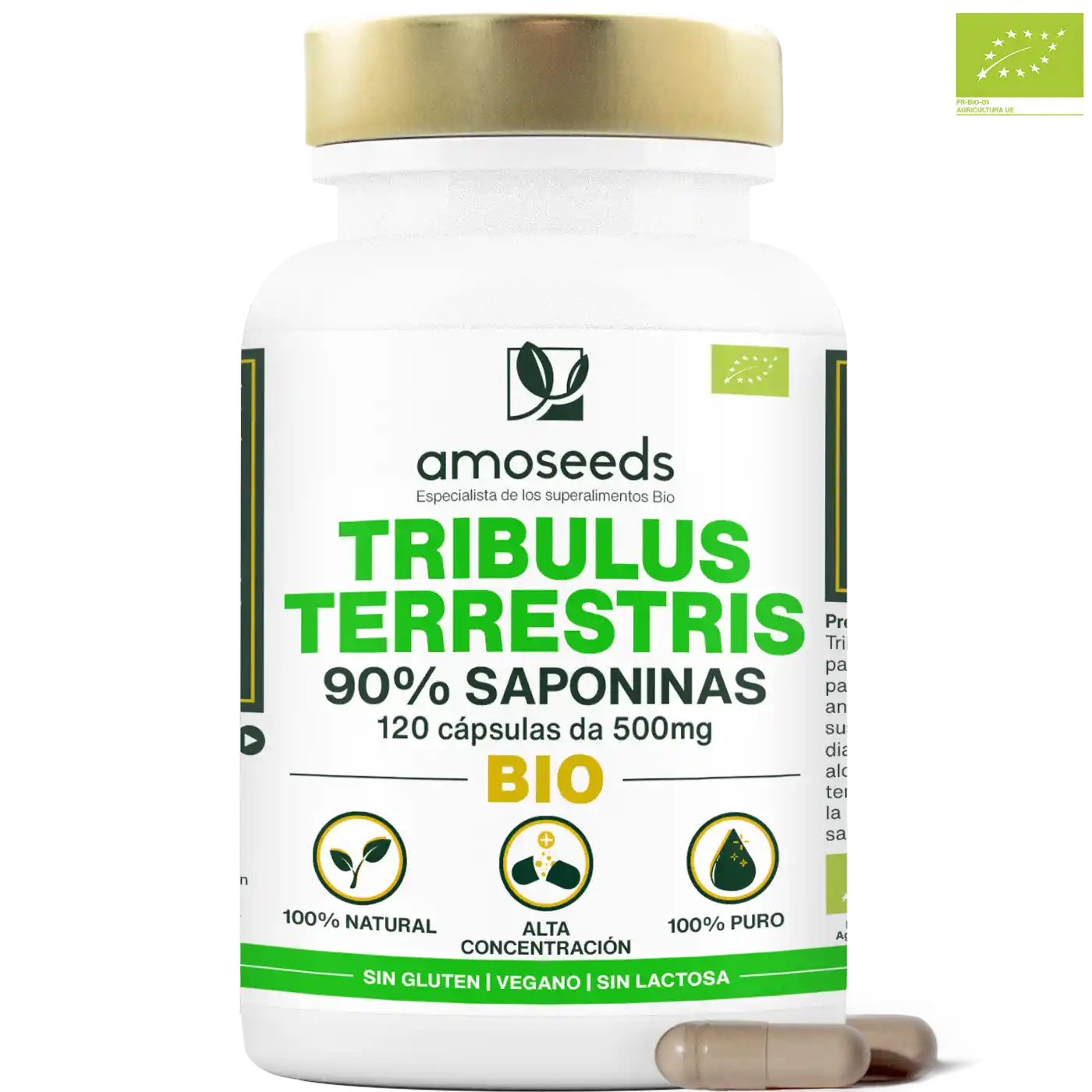 Tribulus Bio, 90% De Saponinas | 120 Cápsulas_0