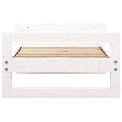 Vidaxl Cama Para Perros Madera Maciza De Pino Blanco 65,5x50,5x28 Cm_5
