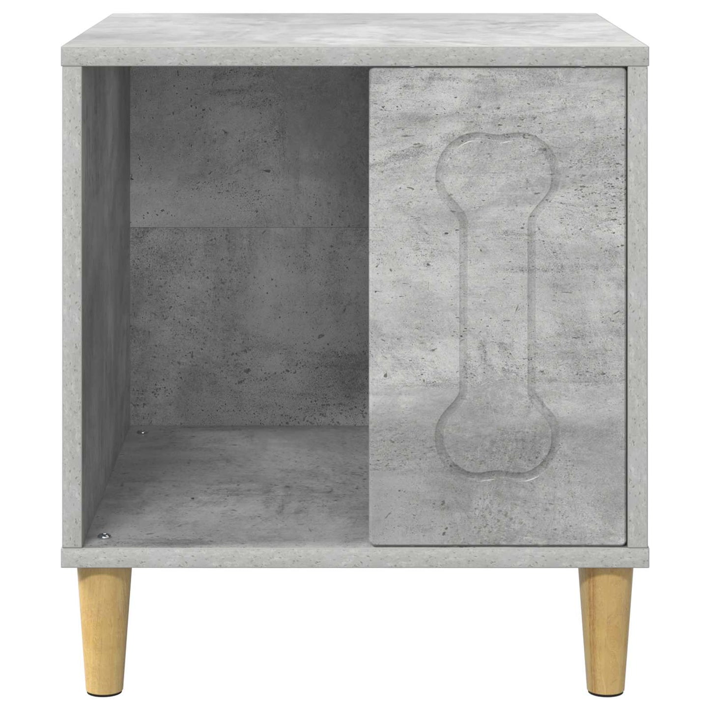 Casa Para Perros Concreto 44 X 42 X 49 Cm Madera De Ingeniería_4
