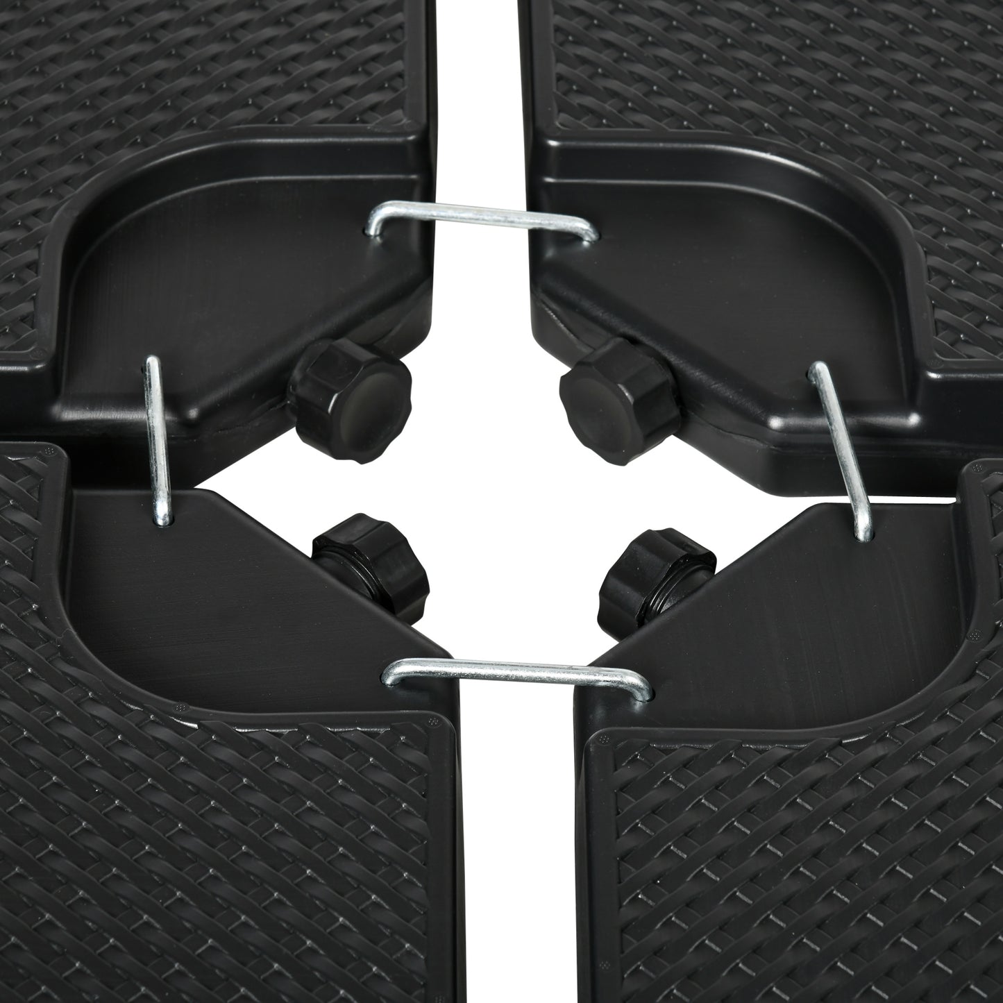 Outsunny Base Para Sombrilla De 4 Piezas Rellenable Con Agua 59 Kg O Arena 80 Kg_4