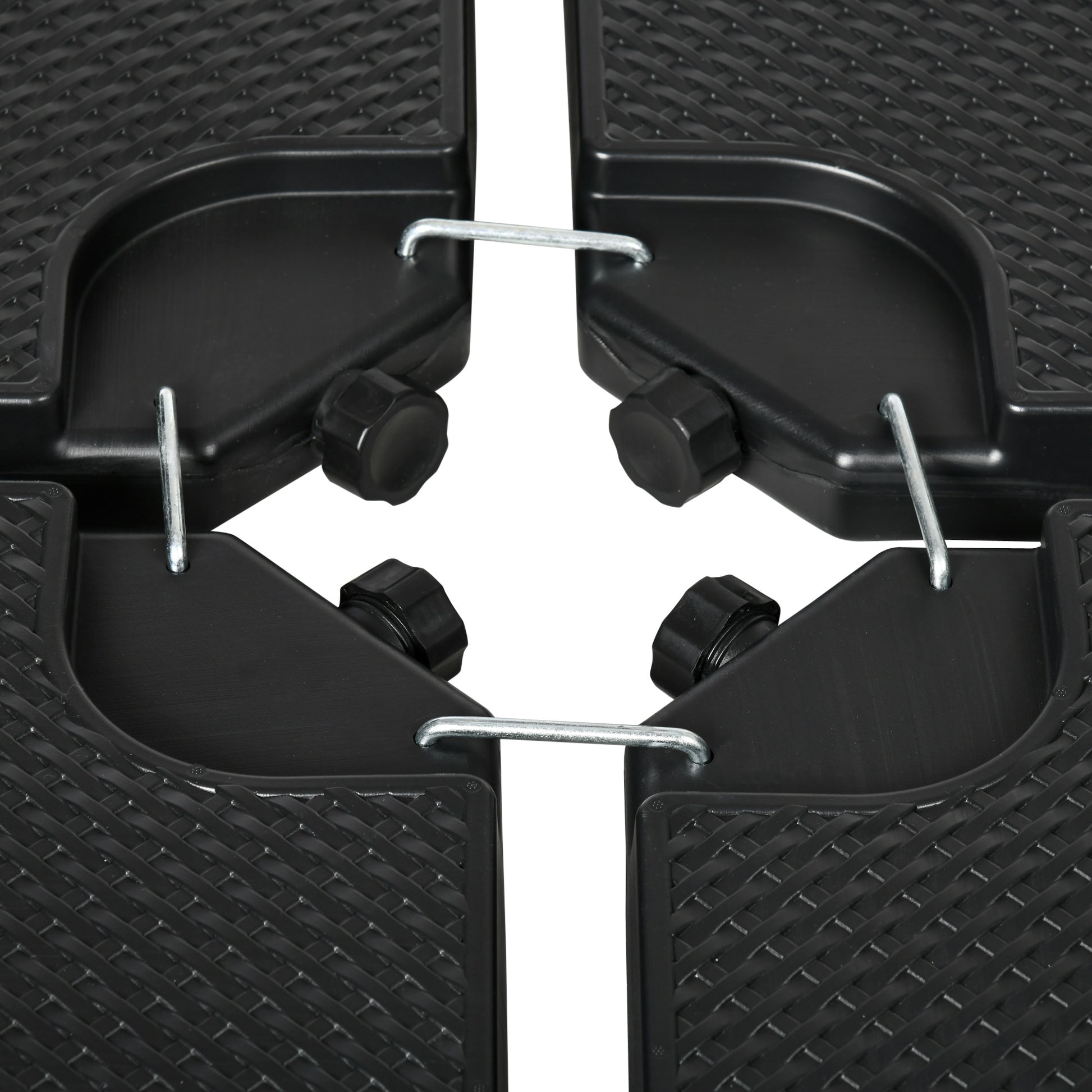 Outsunny Base Para Sombrilla De 4 Piezas Rellenable Con Agua 59 Kg O Arena 80 Kg_4