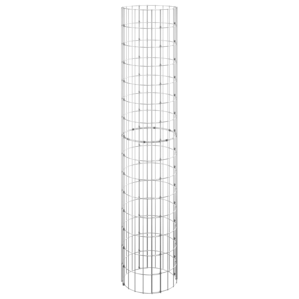 Poste Circular De Gaviones Acero Galvanizado Ø30x150 Cm / Vetonek_4