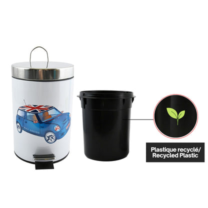 Cubo De Basura Con Pedal 3l blue Xs Mini